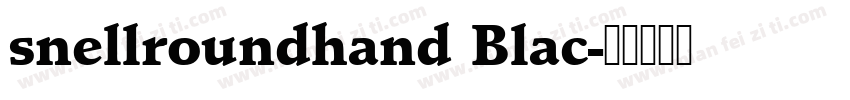 snellroundhand Blac字体转换